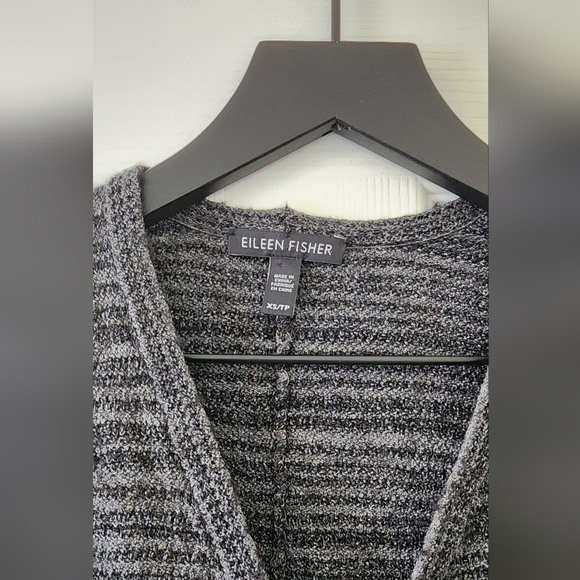 Eileen Fisher Striped Wrap Vneck Top - Picture 4 of 5